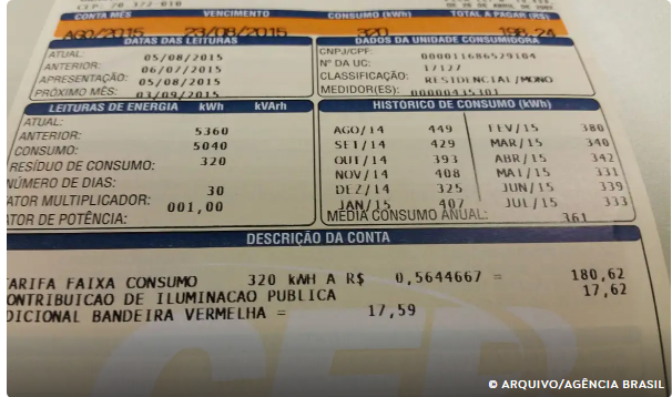 Consumidor pagará menos na conta de luz em janeiro